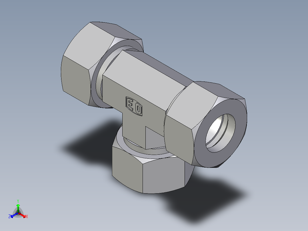 卡套式工业通用硬管接头EO_Union_tee_T18ZLCF