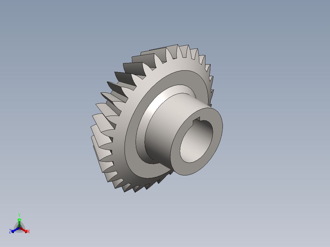 锥齿轮设计--SW正等轴测图
