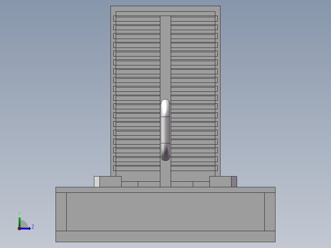 料架挤压设备左视图