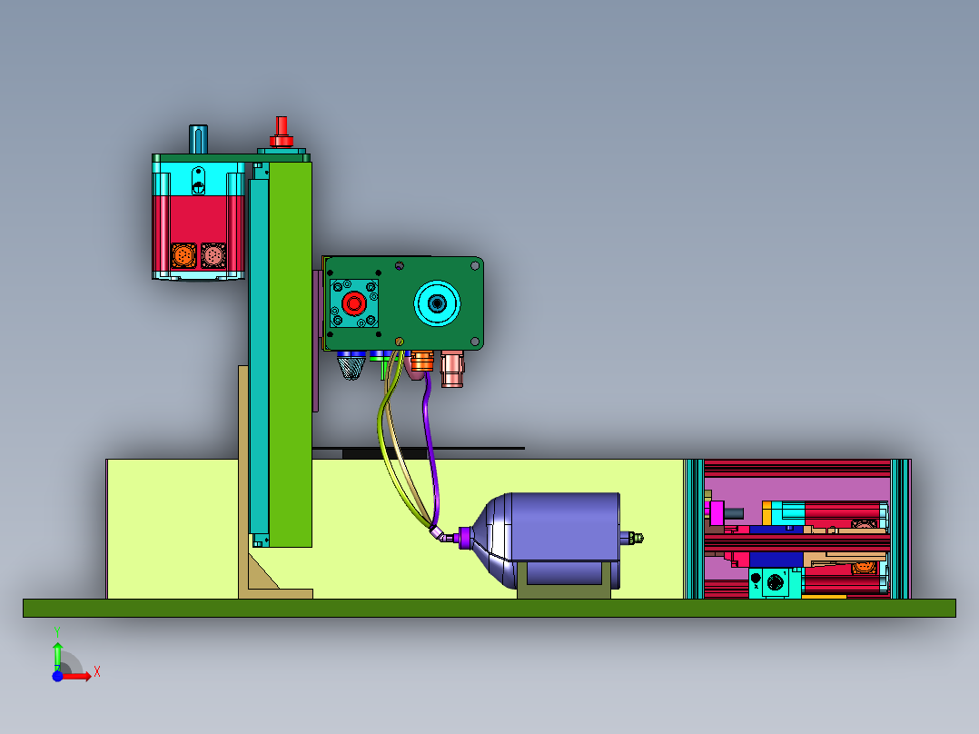 气动推多种高粘度物料3d打印机前视图