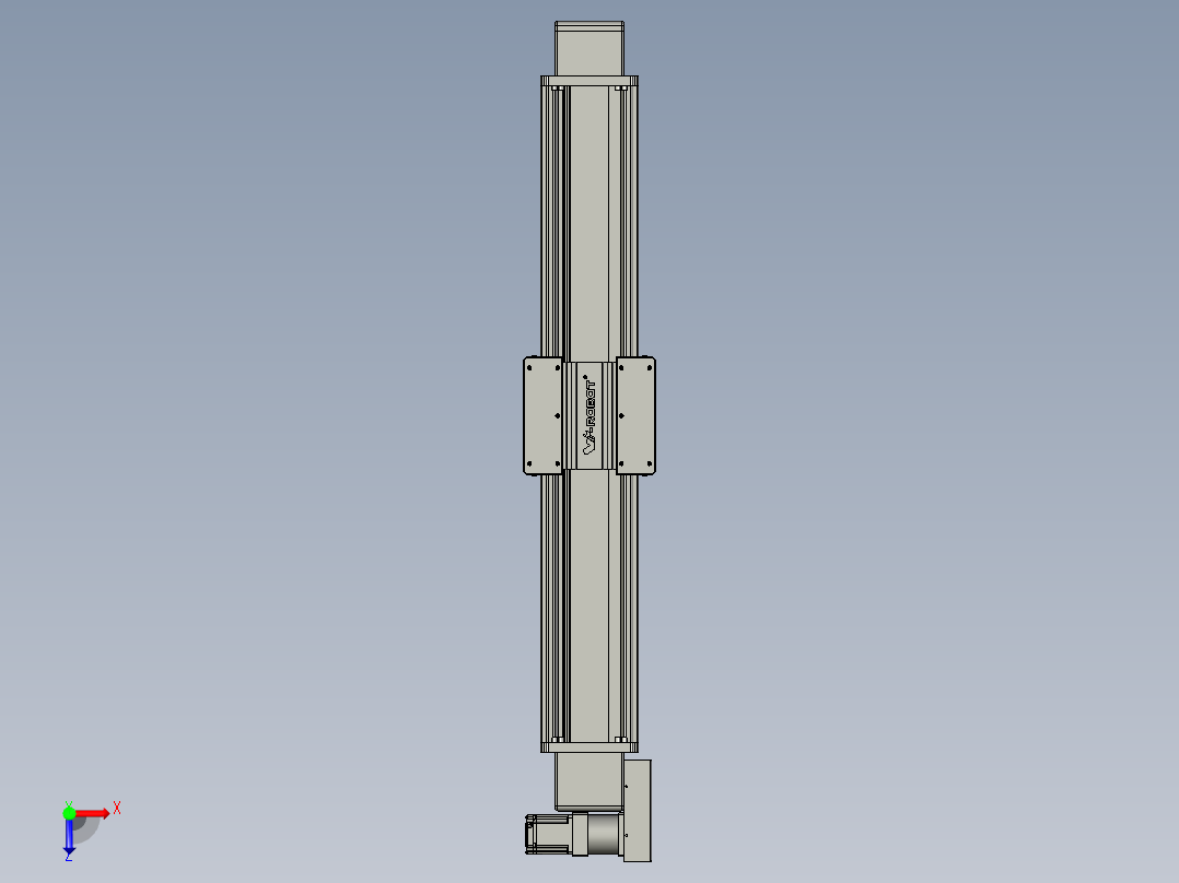 威洛博直线电机模组EB20-L224-S1050-BL-ZP75-MS3-5K俯视图