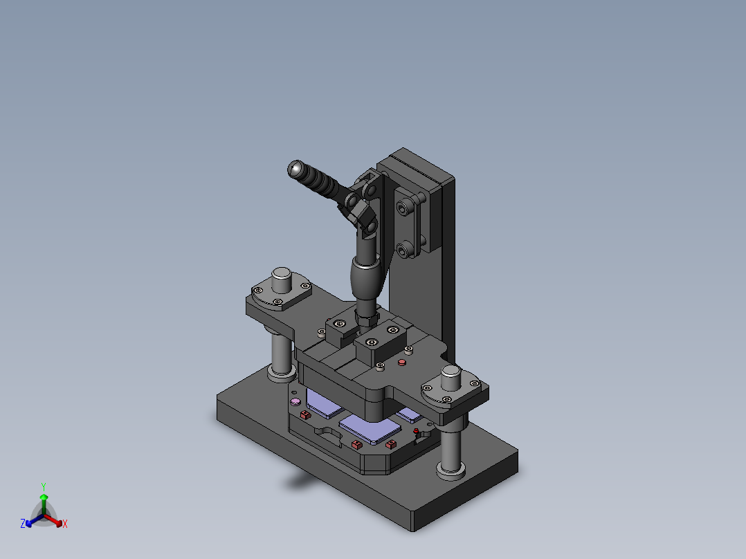 贴胶治具正等轴测图