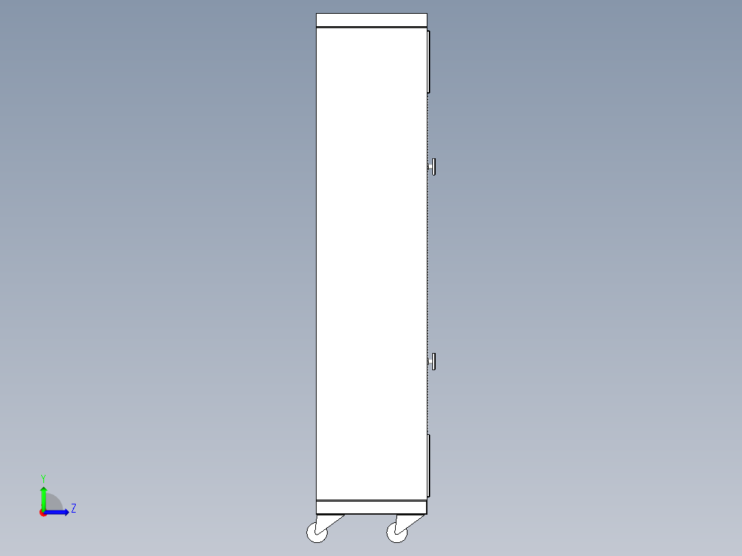 移动空气净化器左视图