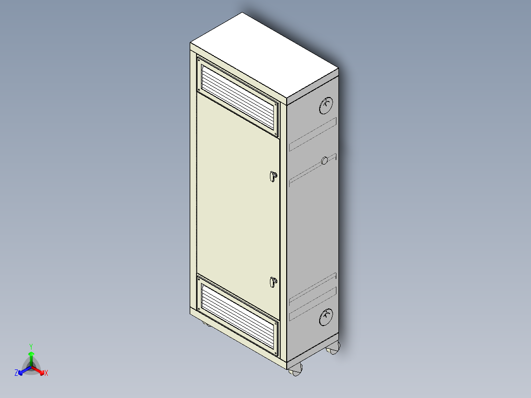 移动空气净化器正等轴测图