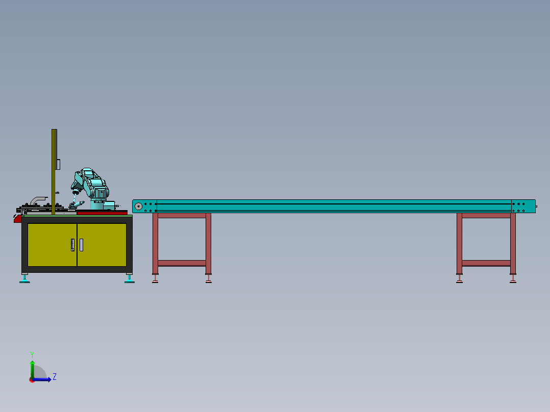 电子激光焊接机生产线sw17左视图