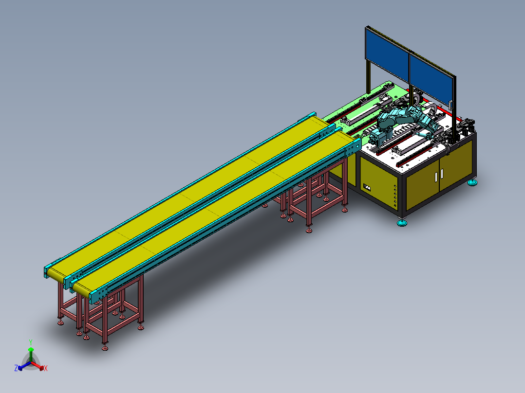 电子激光焊接机生产线sw17正等轴测图