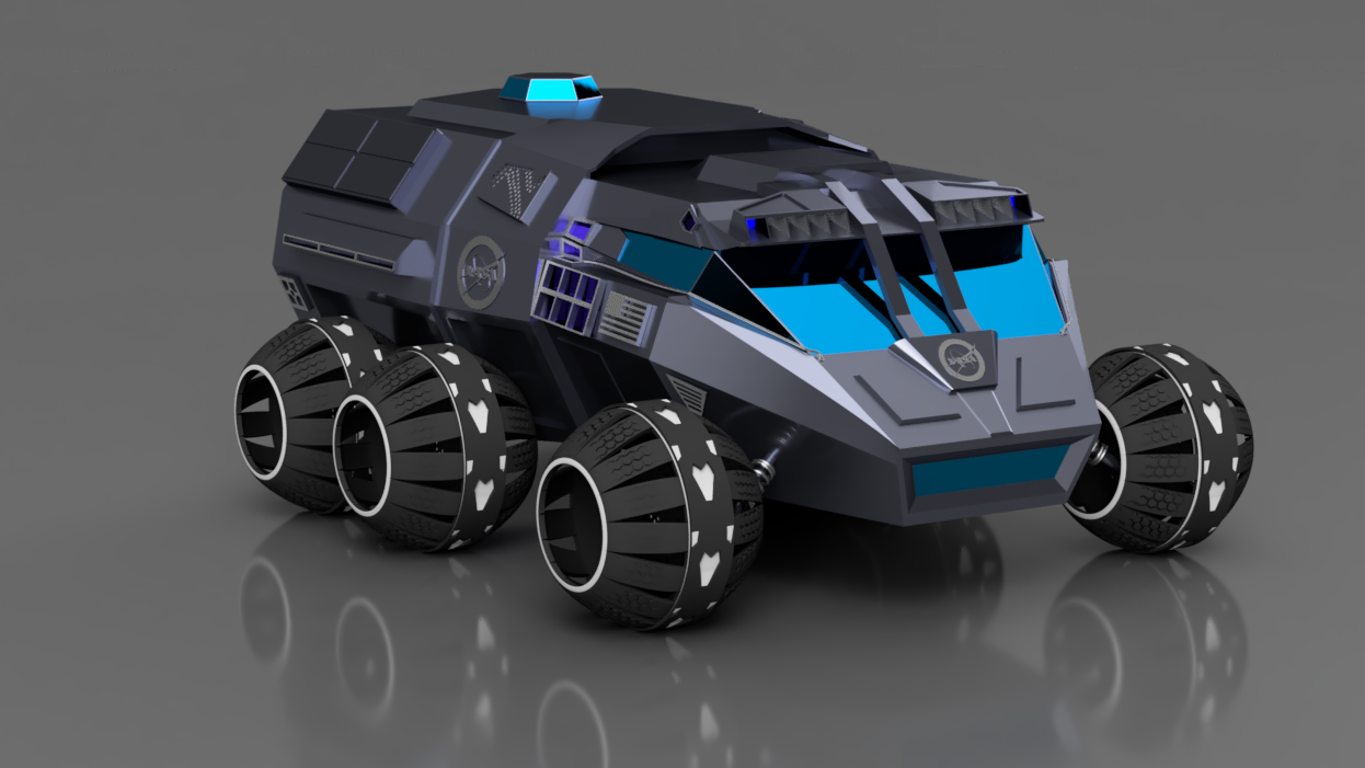 NASA六轮火星探测车简易模型3D图纸 INVENTOR设计 附STEP