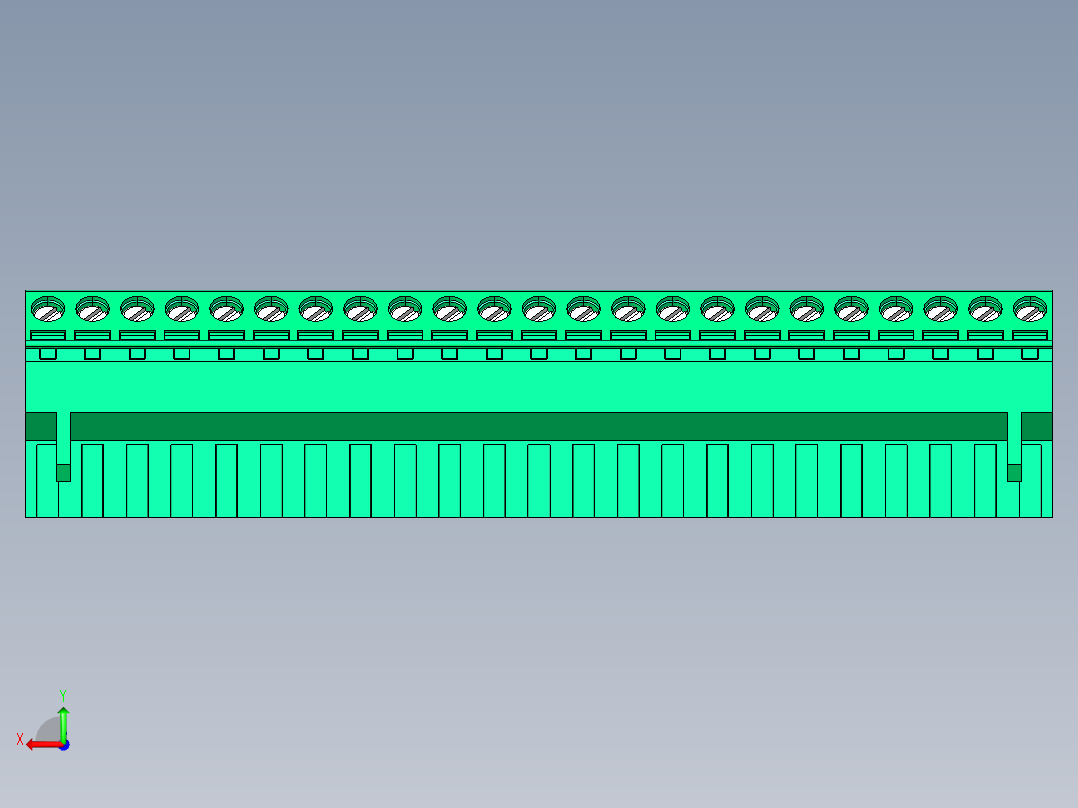 DEGSON 2EDG 系列 5.0mm 可插拔接线端子组-2EDGKL-5.0-23P-14-00AH后视图