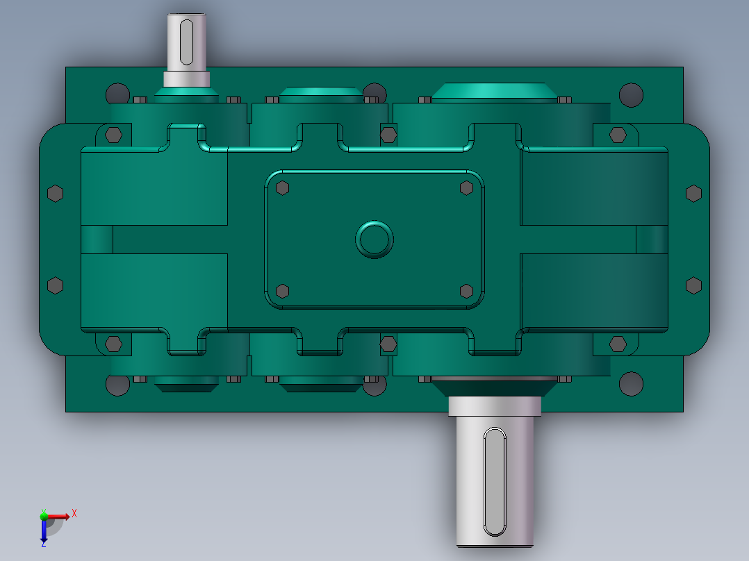 ZLY型硬齿面圆柱齿轮减速器112俯视图