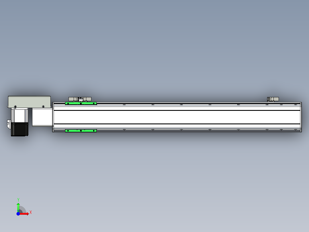 同步带滑台-半封闭B10H-L45-S650-R-P40-D3前视图