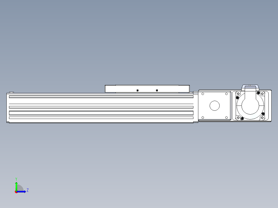 同步带全封闭直线模组TPA-HCB-120D-90-L150-MR-C-P40-N3左视图