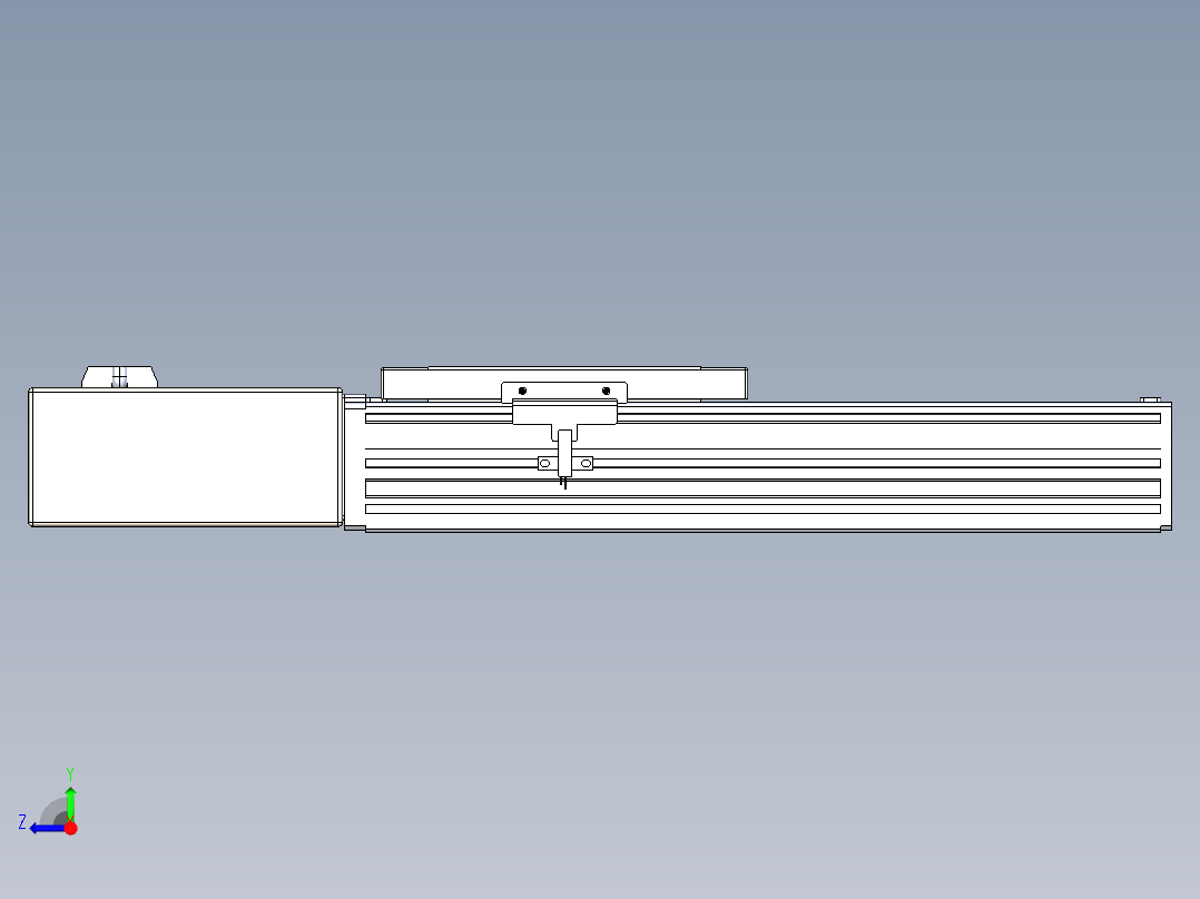 同步带全封闭直线模组TPA-HCB-120D-90-L150-MR-C-P40-N3右视图