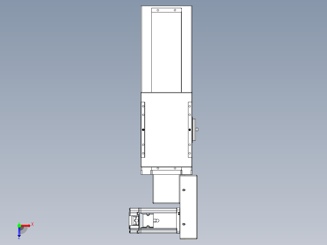 同步带全封闭直线模组TPA-HCB-120D-90-L150-MR-C-P40-N3俯视图