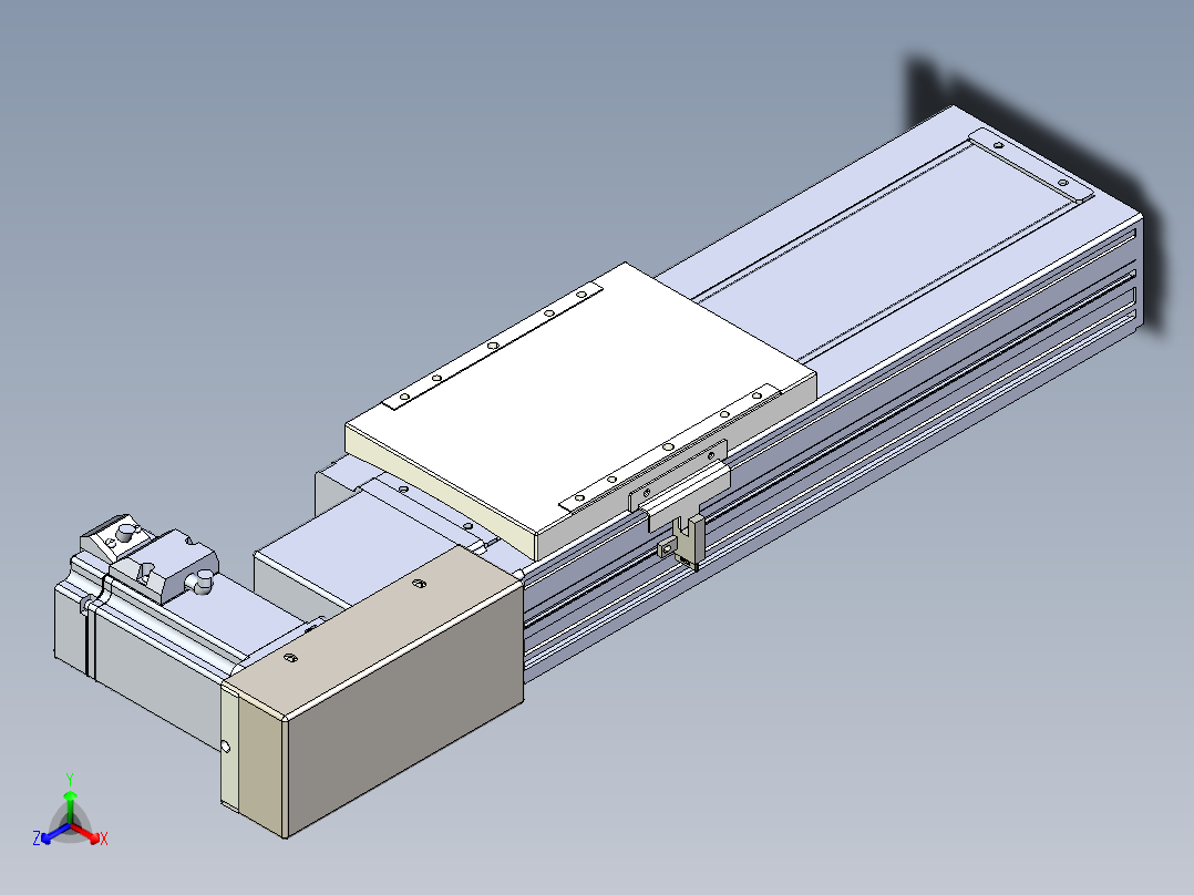 同步带全封闭直线模组TPA-HCB-120D-90-L150-MR-C-P40-N3正等轴测图