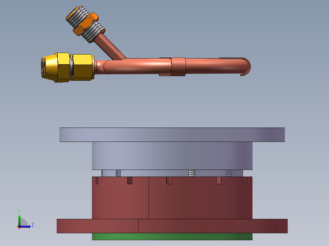 镁合金热挤压模具设计左视图