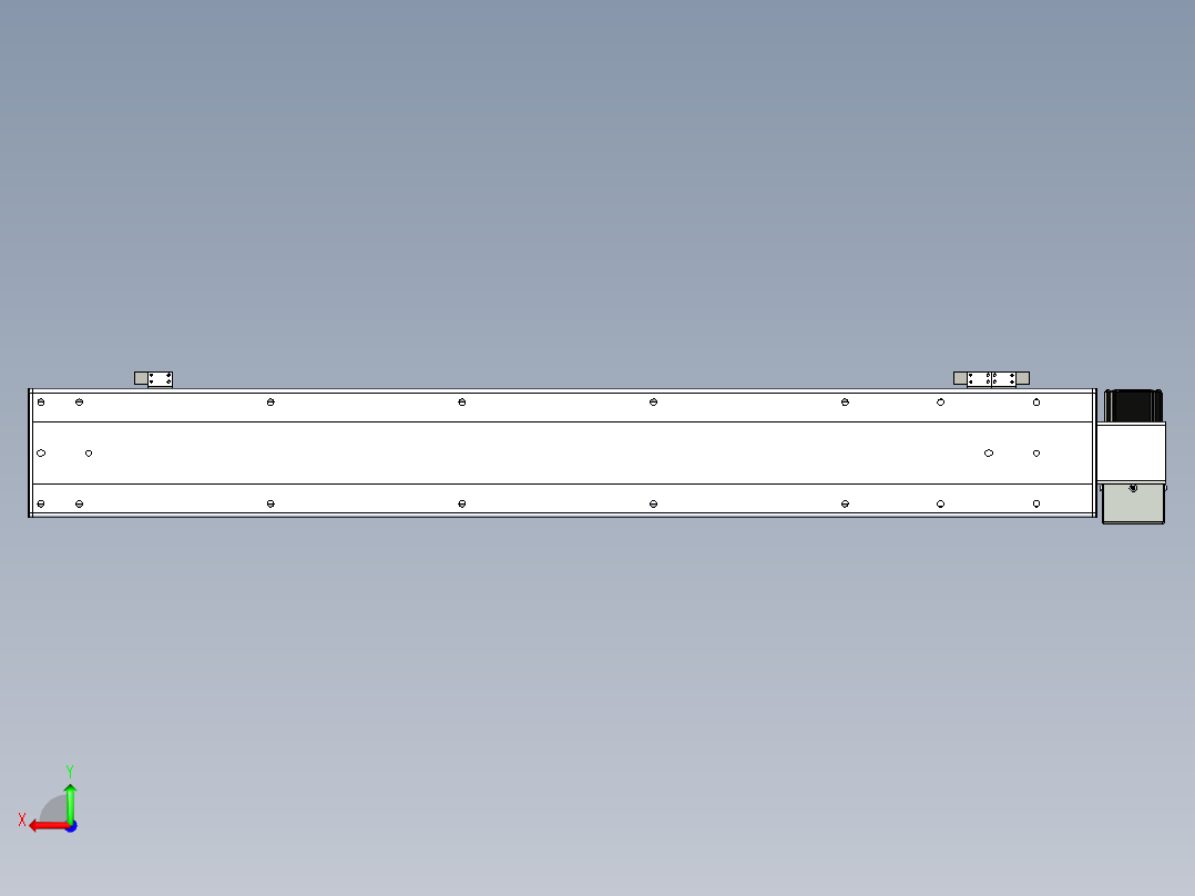 同步带滑台-半封闭B13H-L45-S850-LU-P40-D3后视图