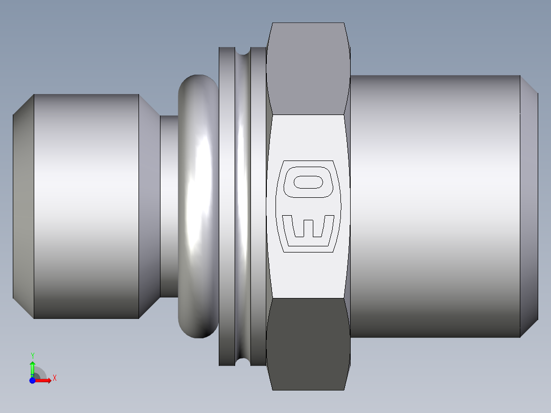 卡套式工业通用硬管接头EO_Male_Stud_connector_GEO08LMOMDCF前视图