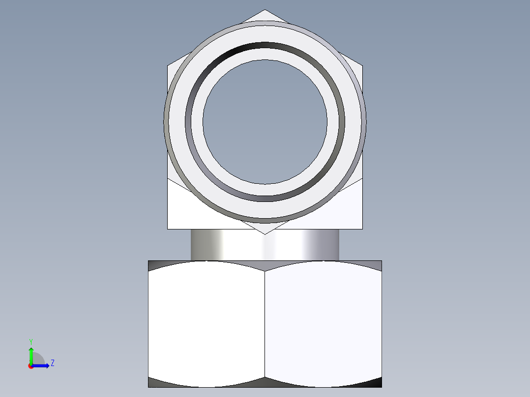 卡套式工业通用硬管接头EO_Standpipe_branch_tee_EVT38SOMD71左视图