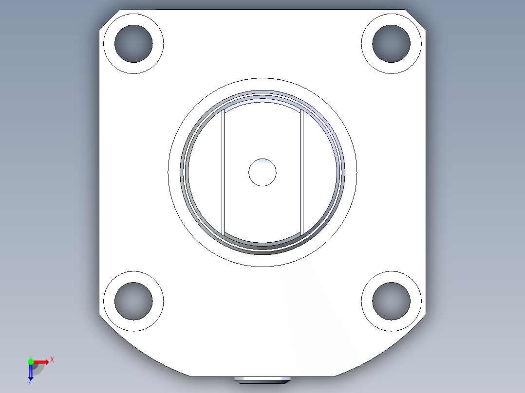 KOSMEKLG0900-Gx-P多系列多零件图纸模型俯视图