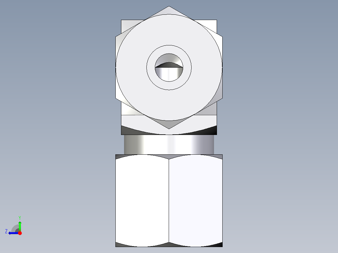 卡套式工业通用硬管接头EO_Union_elbow_W08SCF右视图