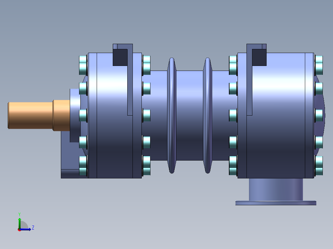 螺杆压缩机设计 SW三维+CAD+说明书左视图