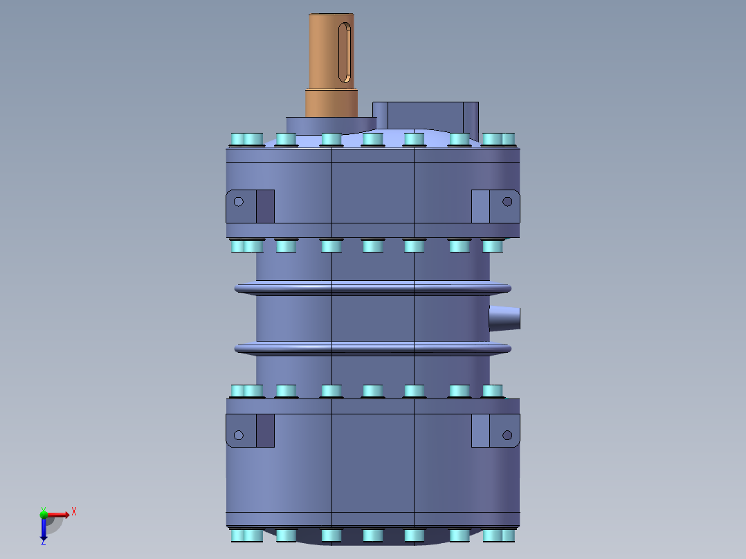 螺杆压缩机设计 SW三维+CAD+说明书俯视图