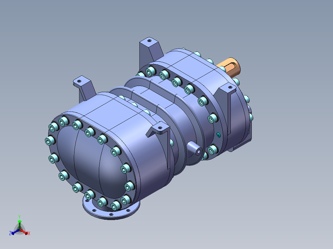 螺杆压缩机设计 SW三维+CAD+说明书正等轴测图