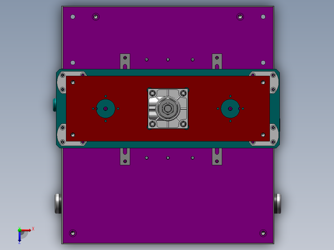 手机壳自动切水口机俯视图