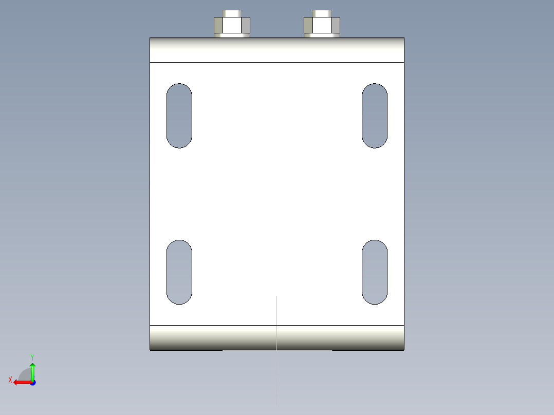 自動滑動張力器AST-3D多系列多零件图纸模型后视图