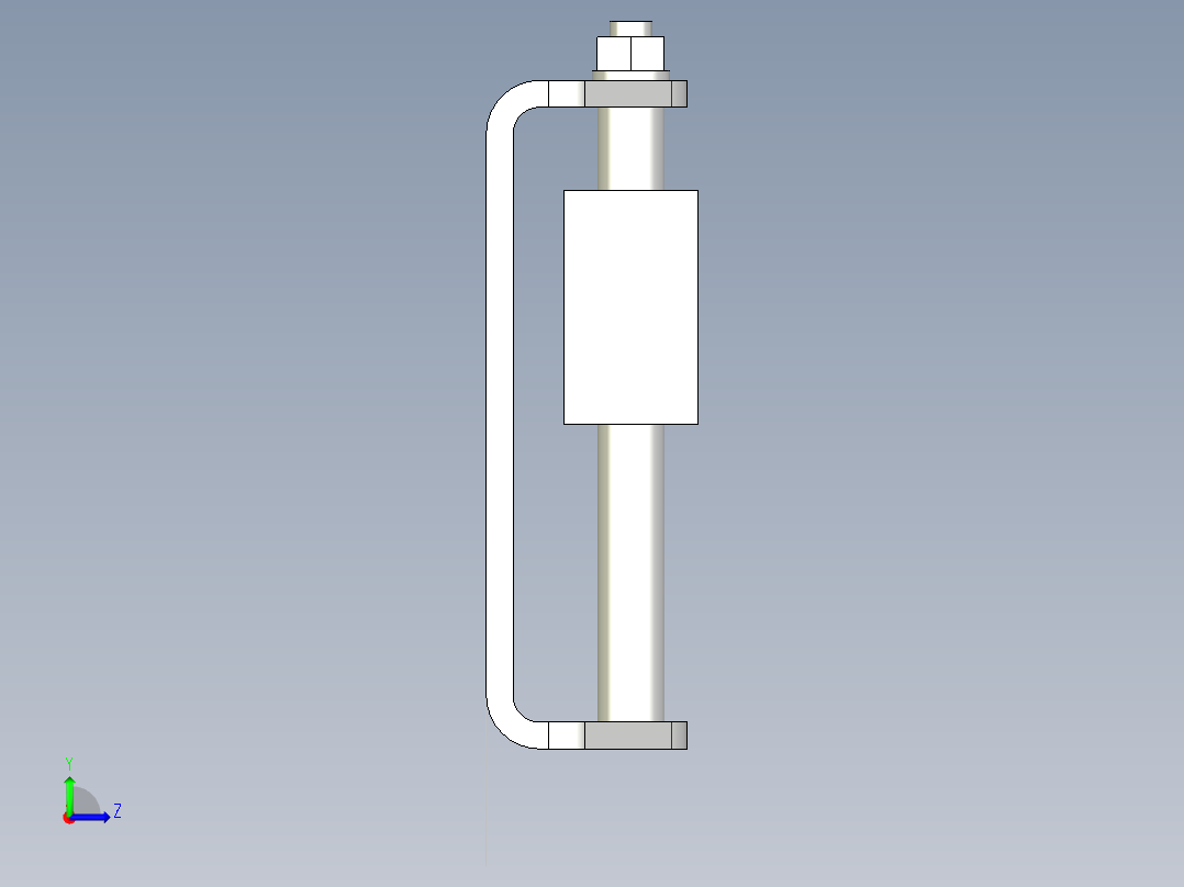 自動滑動張力器AST-3D多系列多零件图纸模型左视图
