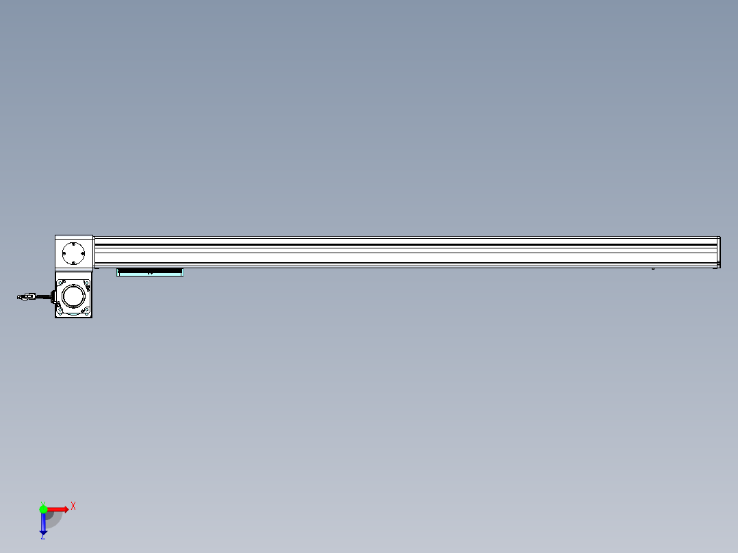 威洛博VBC同步带传动一无尘环境VBC14-L45-S1200-BLU-ZP75-C3俯视图