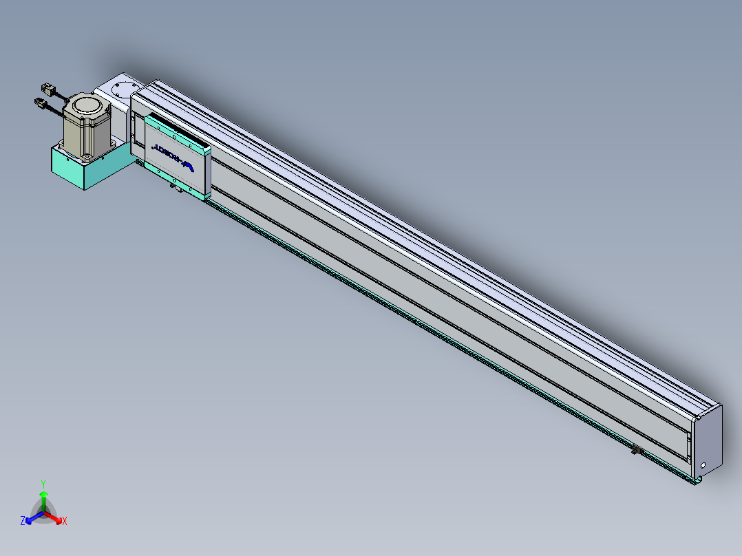 威洛博VBC同步带传动一无尘环境VBC14-L45-S1200-BLU-ZP75-C3正等轴测图