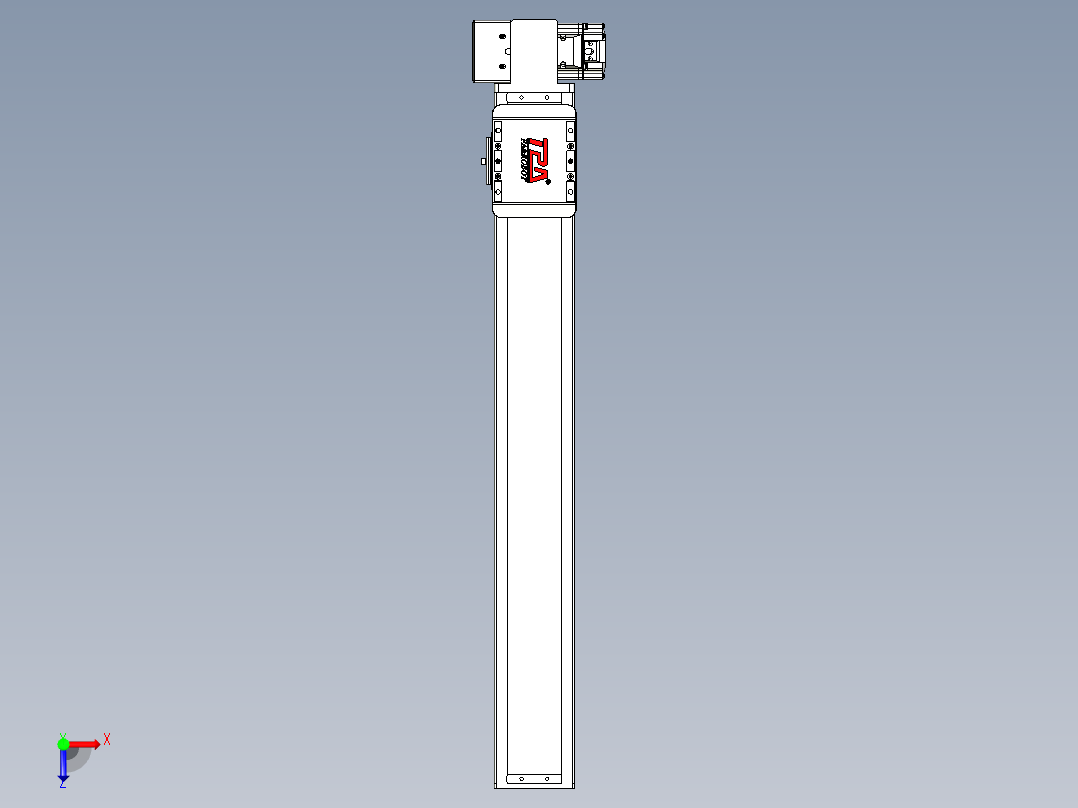 同步带全封闭直线模组TPA-HCB-85D-90-L550-RP-Y-P20-N3俯视图