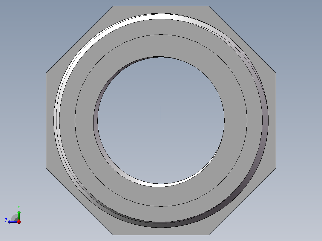 转接头-内外丝异径 DN32-DN20右视图
