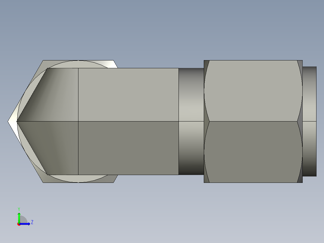 卡套式工业通用硬管接头10_ebu-s左视图