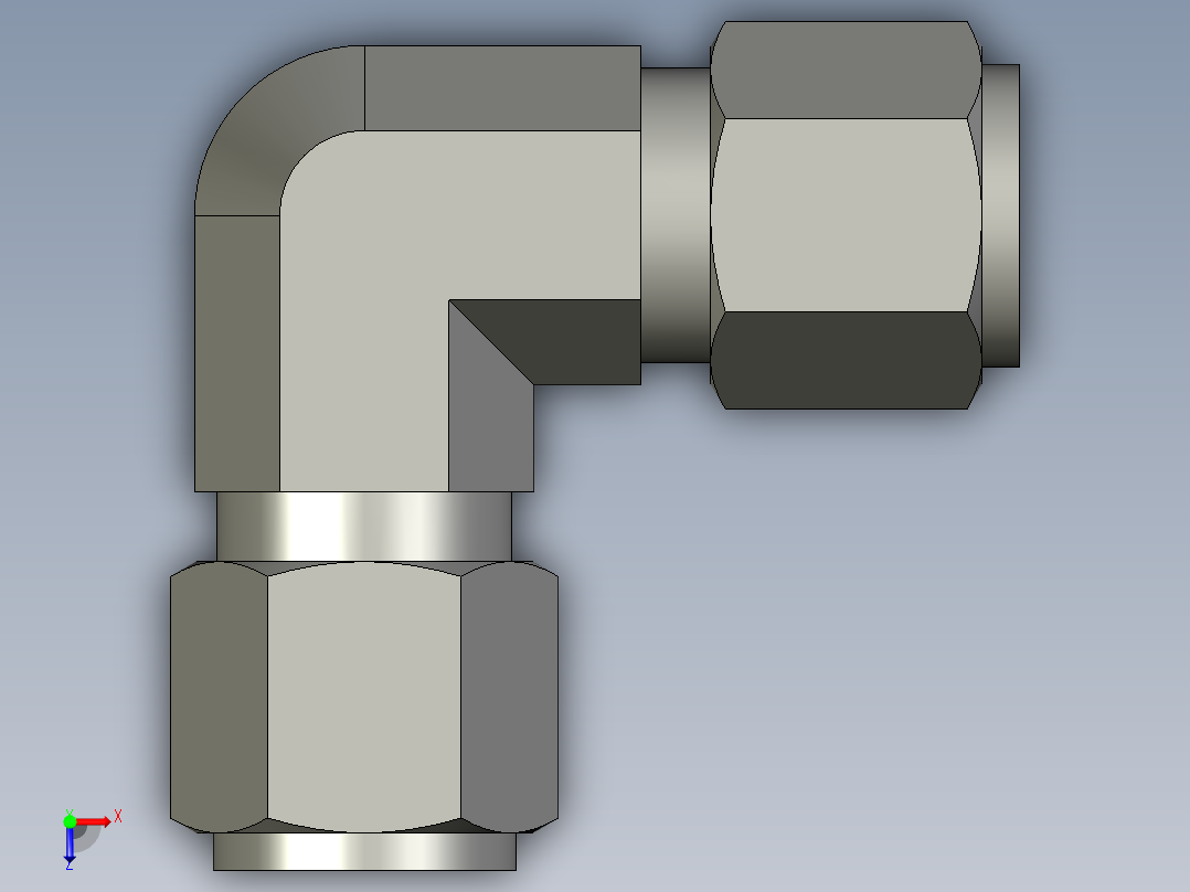 卡套式工业通用硬管接头10_ebu-s俯视图