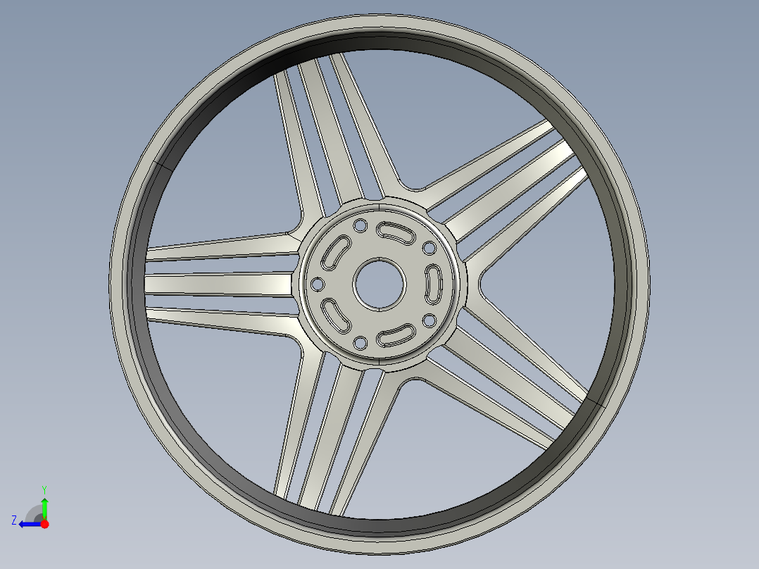 HAMANN轮毂3D图纸 IGS格式右视图