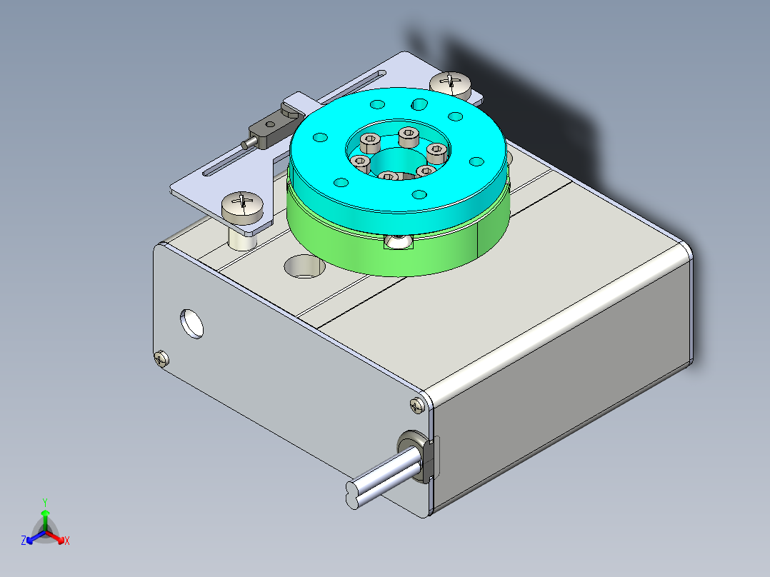 威洛博LNR电动转台LNR50-H-k-S-N正等轴测图