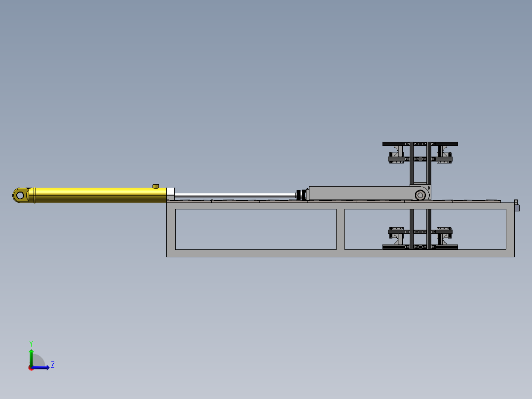 钢化玻璃夹持钢化架左视图