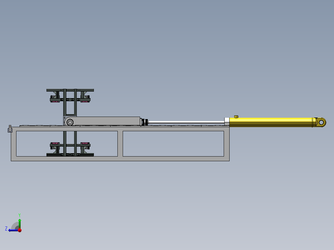 钢化玻璃夹持钢化架右视图