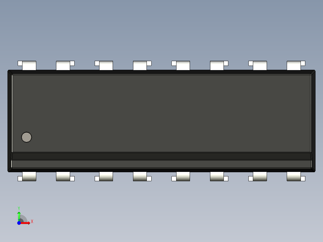 光电元件封装-DIP16-OC-BK前视图