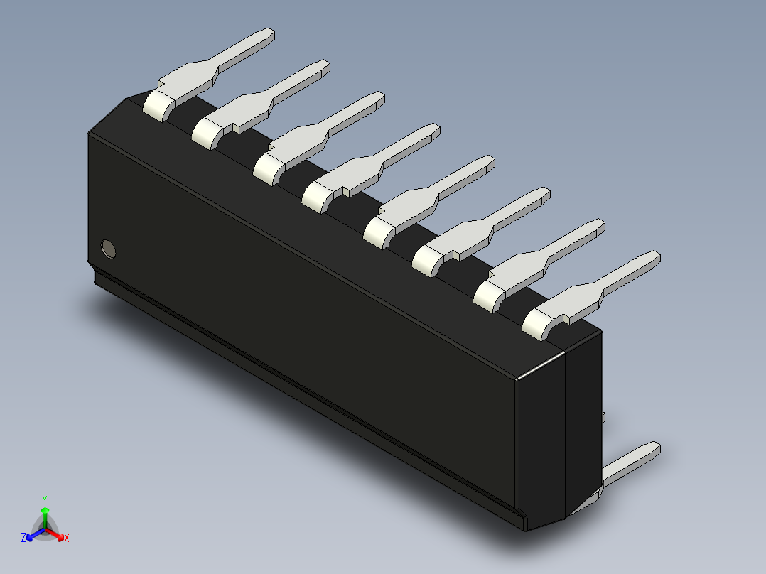 光电元件封装-DIP16-OC-BK正等轴测图