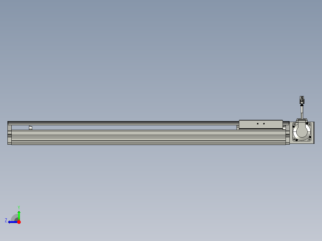 东锦同步带传动-直线滑台模组DH135B-L125-S650-BL-P400W-C3右视图