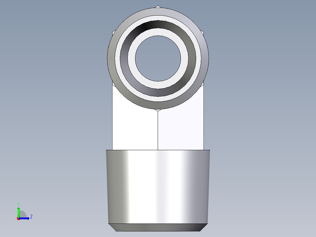 卡套式工业通用硬管接头EO_Male_stud_run_tee_TE06LLR71X左视图