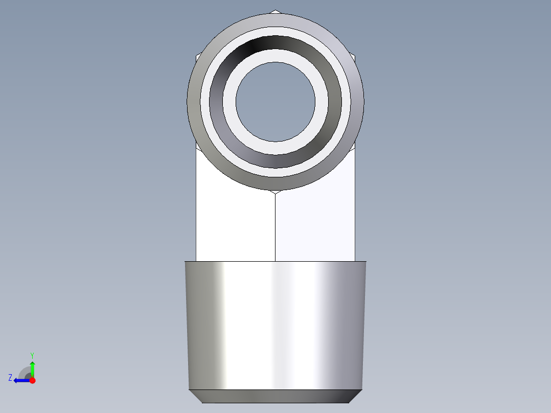 卡套式工业通用硬管接头EO_Male_stud_run_tee_TE06LLR71X右视图