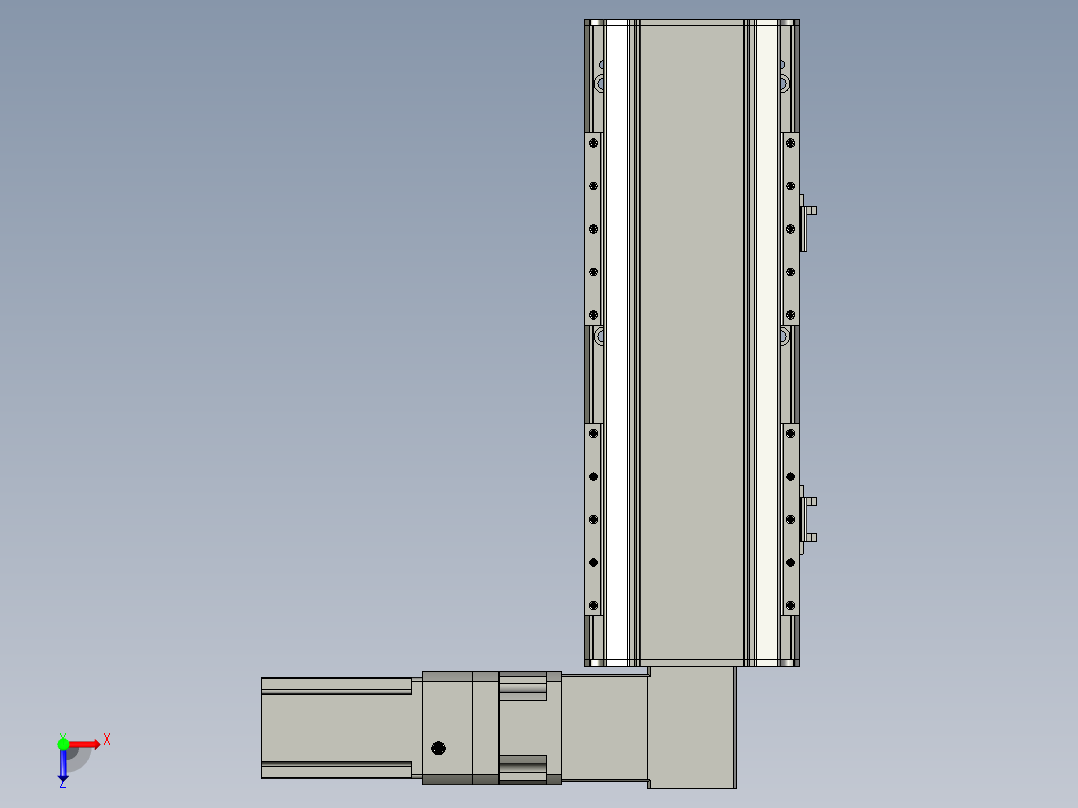直线模组LHB17-L40-S200-R(B)设计图纸俯视图
