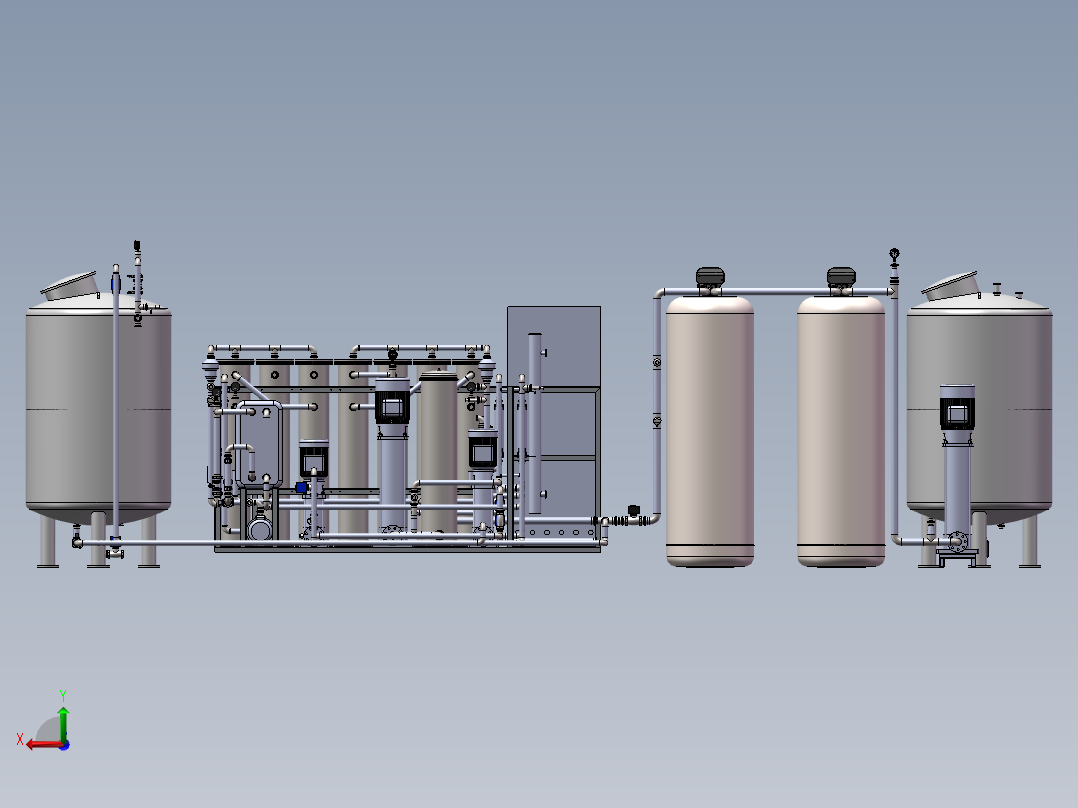 4000纯水制剂水处理设备机sw18可编辑后视图