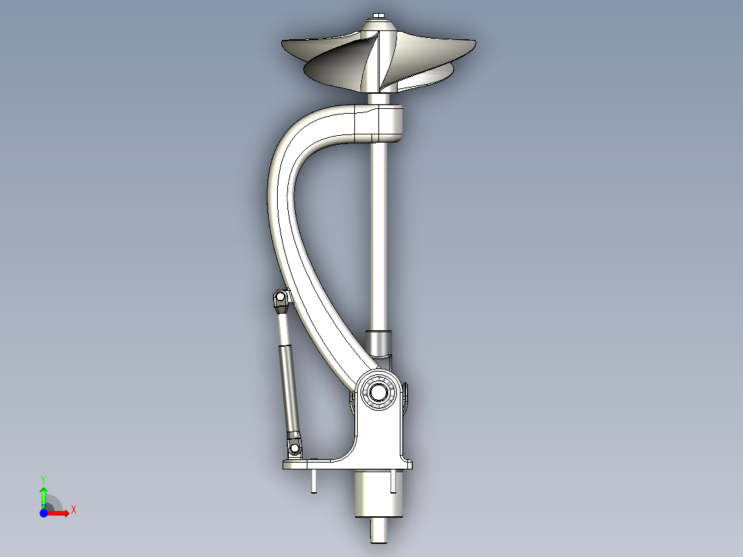 船用推进器前视图