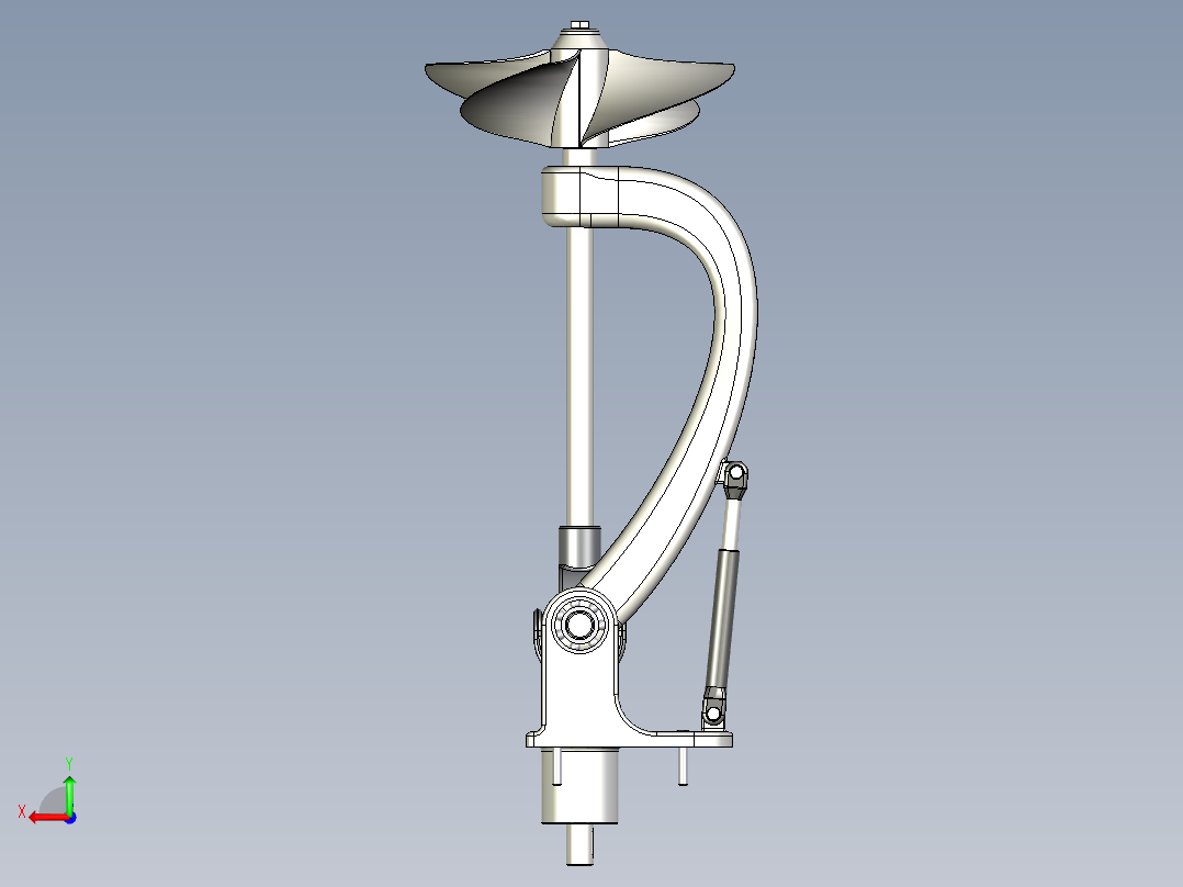 船用推进器后视图