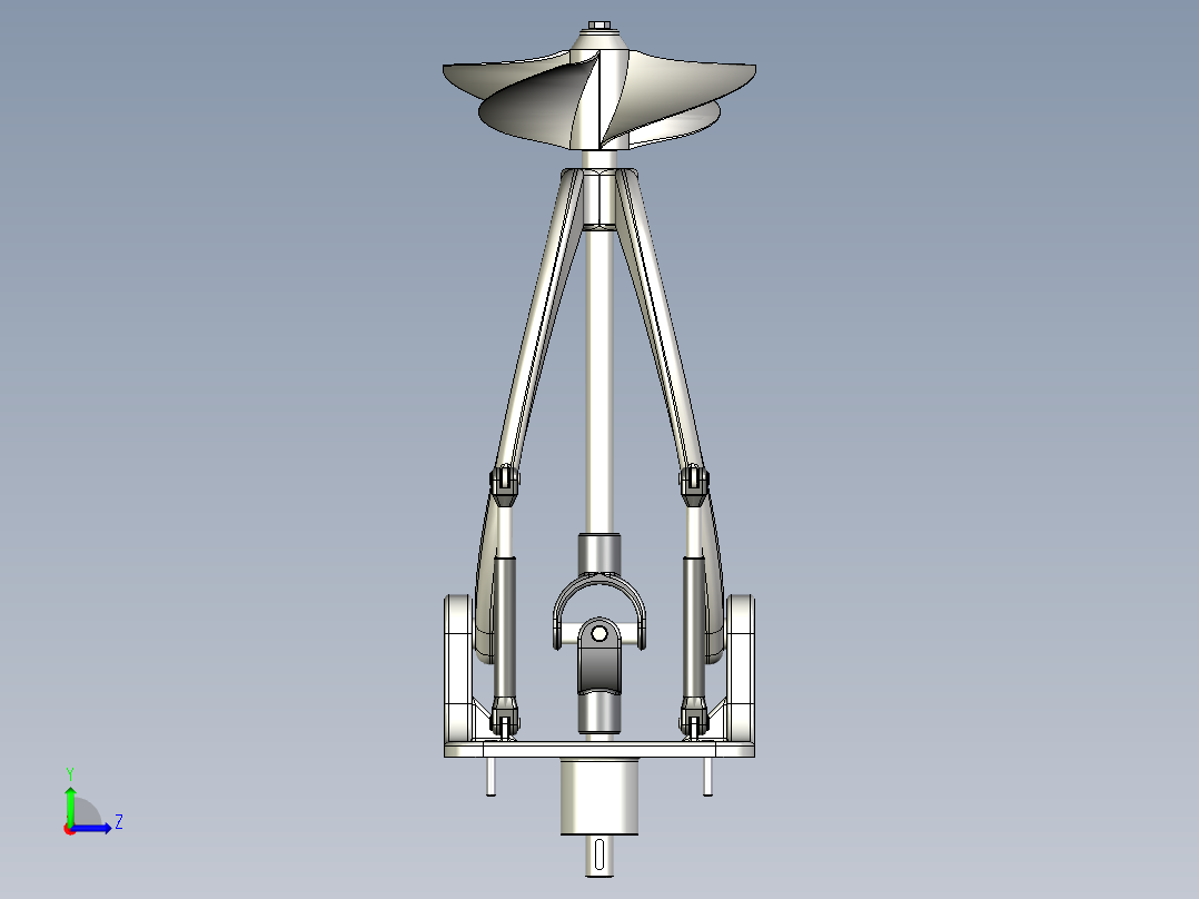 船用推进器左视图
